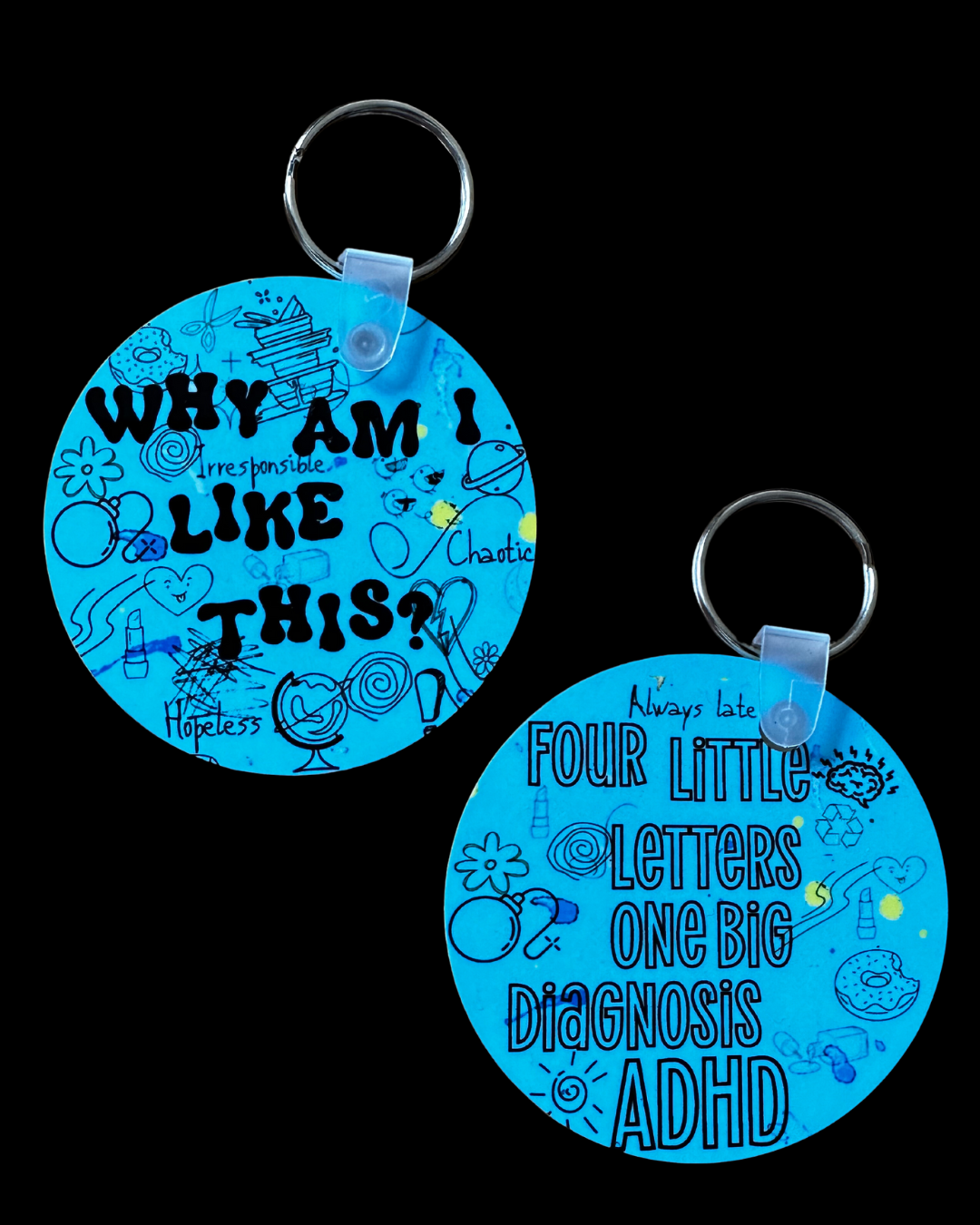 Why Am I Like This? Circle Keychain